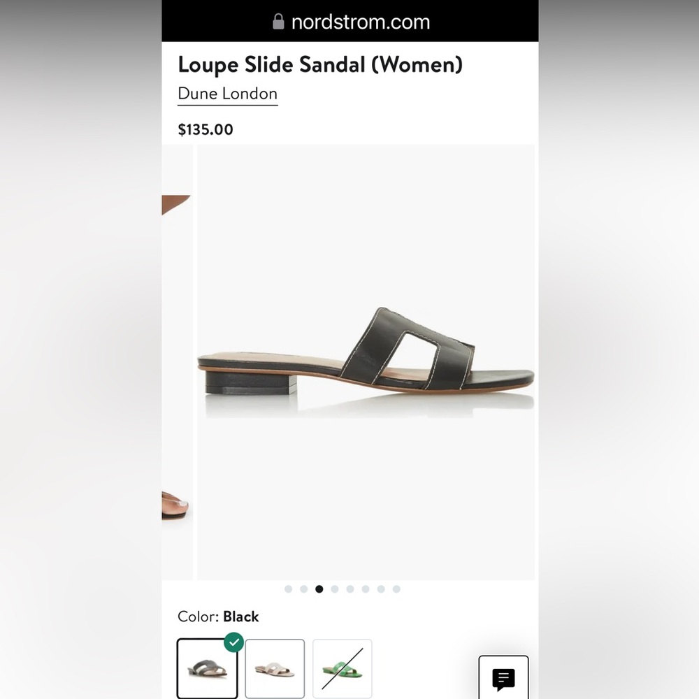 Dune London Loupe Slide Sandal size 37